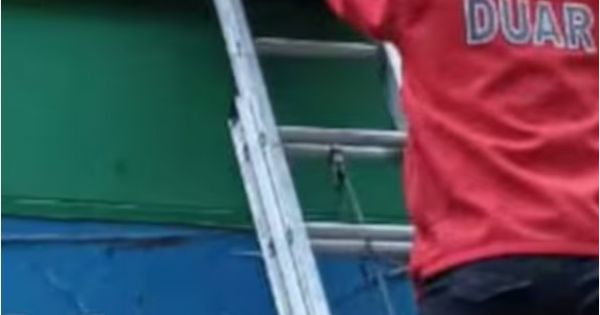 Rescataron a un hombre que quedó atrapado adentro de un camión de basura
