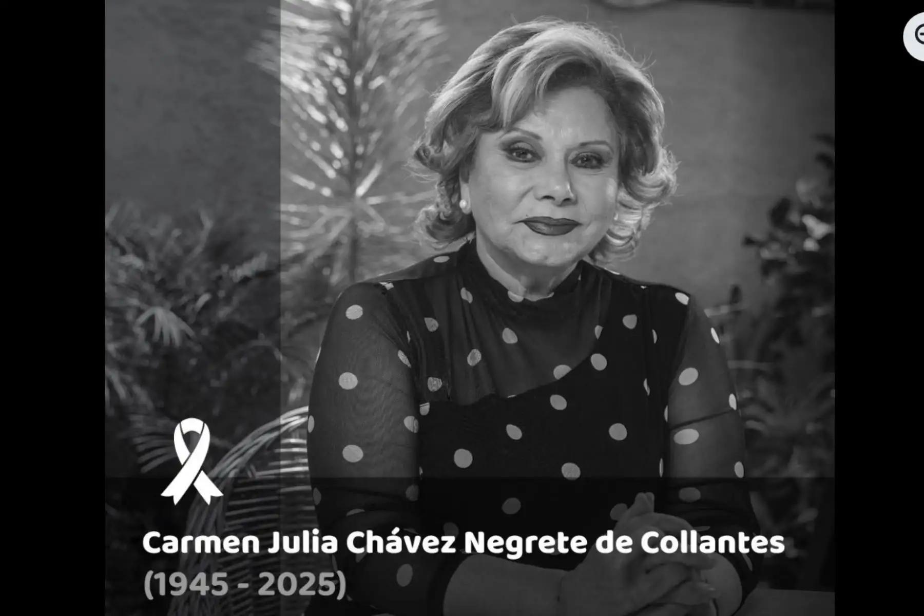 Ministerio de Cultura lamenta el deceso de Camucha Negrete y resalta su vasta trayectoria