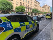 Malherida una mujer en una colisión en la Gran Vía