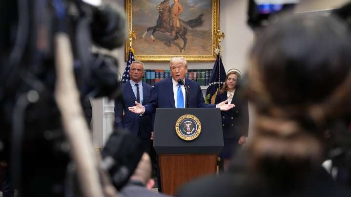 Up First briefing: Trump links Tylenol to autism; Jimmy Kimmel returns : NPR