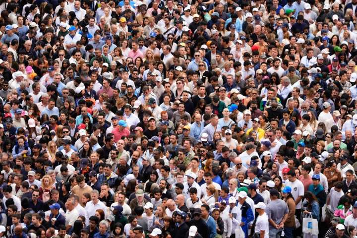 Fans remain stuck in line as US Open final begins because of extra security with Trump attending