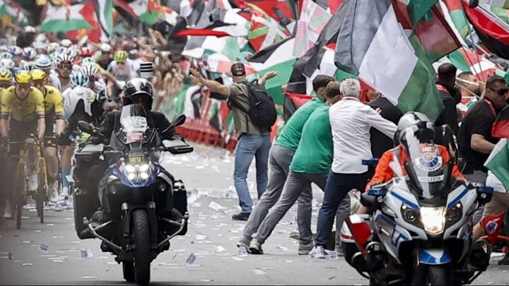 La Vuelta aporta a les tierres asturianes cola mirada en Palestina y baxo la tensión pola participación del Israel