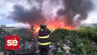 Atiende Bomberos de Toluca incendio en el Carmen Totoltepec y llaman a evitar quemas no controladas