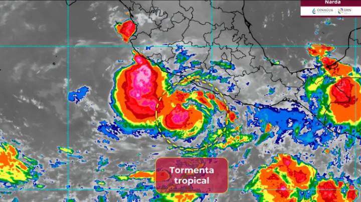 Tormenta Tropical Narda amenaza costas del Pacífico mexicano con lluvias intensas