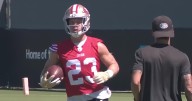 49ers' Christian McCaffrey does not practice, listed as questionable with calf injury