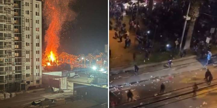 Escandoloso banderazo de U. de Chile previo a duelo ante Alianza Lima: incendio y enfrentamiento de hinchas con la policía