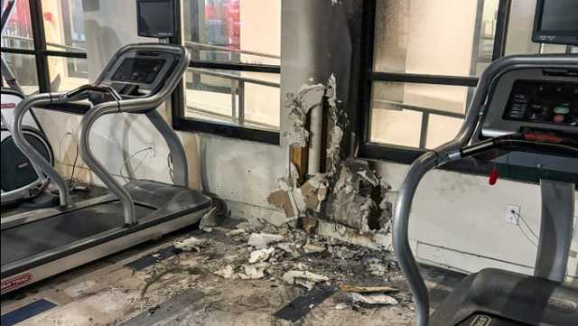 Apartments evacuated after gym treadmill catches on fire