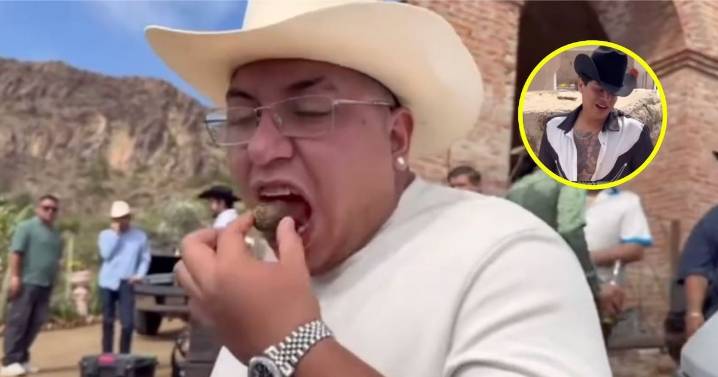Famoso influencer come excremento de caballo para convivir con Eduin Caz