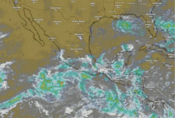 Éste martes y viernes, México tendrá lluvias intensas por fenómenos tropicales