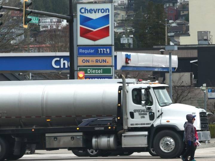 Metro Vancouver gas prices spike to an average $1.80 a litre
