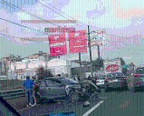 APARATOSO ACCIDENTE AUTOMOVILÍSTICO FRENTE A LA PLAZA OUTLET EN LERMA