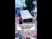 Sinkhole swallows soda truck in Mexico City