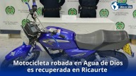 Motocicleta robada en Agua de Dios es recuperada en Ricaurte