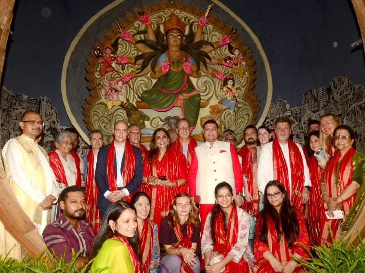 World Diplomats Celebrate Kolkata's Heritage at Chaltabagan Durga Puja
