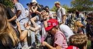 Photos from Utah Valley University before and after the shooting of Charlie Kirk