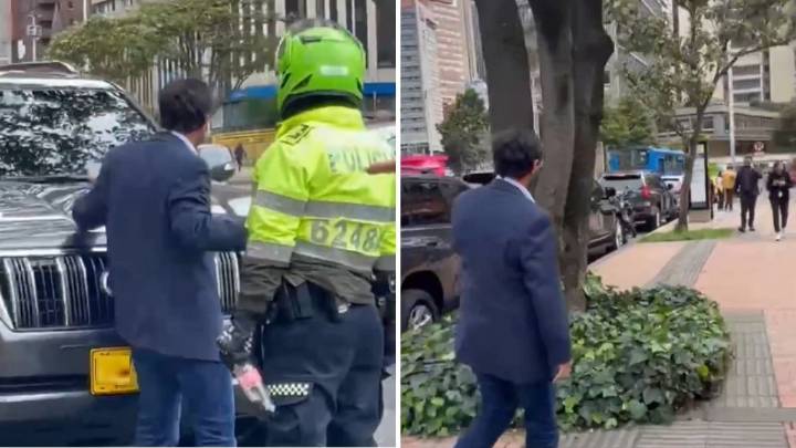 Video | Concejal de Bogotá se enfrenta a escolta de seguridad en Bogotá: ¿por qué? - Canal 1