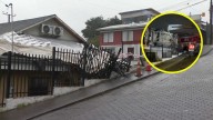 Camioneta quedó en el techo de una vivienda en Nacimiento: ¿Qué se sabe del particular accidente que protagonizó un menor de edad?