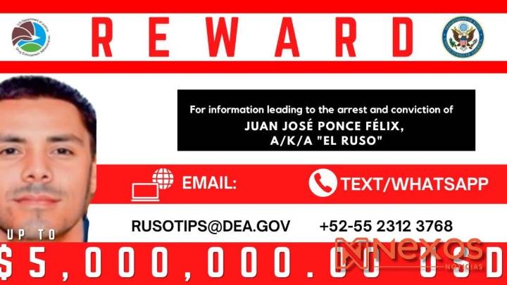 EE.UU. ofrece recompensa de hasta 5 mdd por líder de “Los Rusos” ligado al Cártel de Sinaloa