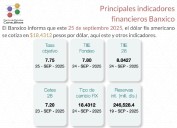 Estos son los principales indicadores financieros de Banxico al 25 de septiembre