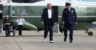 Trump mocked for wearing golf shoes to watch Ryder Cup with golfer granddaughter