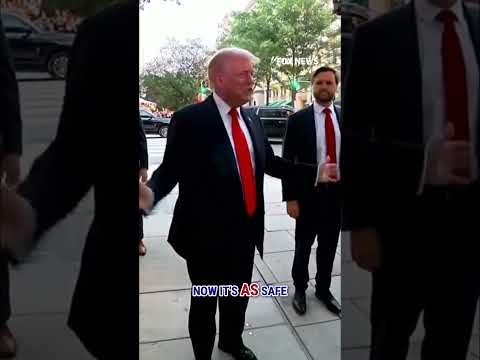 WATCH: Trump is out and heading to dinner in DC following crime crackdown  #shorts #trump #news #usa