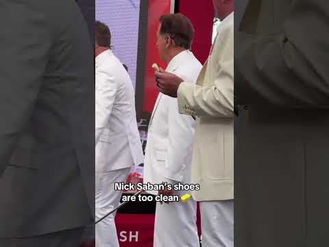 Saban dressed to impress for the Penn State White Out 😮‍💨