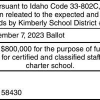 KIMBERLY SCHOOL DISTRICT #414 