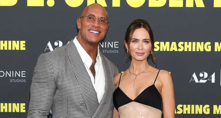 Dwayne Johnson & Emily Blunt Step Out for ‘The Smashing Machine’ Premiere in Berlin | Benny Safdie, Dwayne Johnson, Emily Blunt, The Smashing Machine