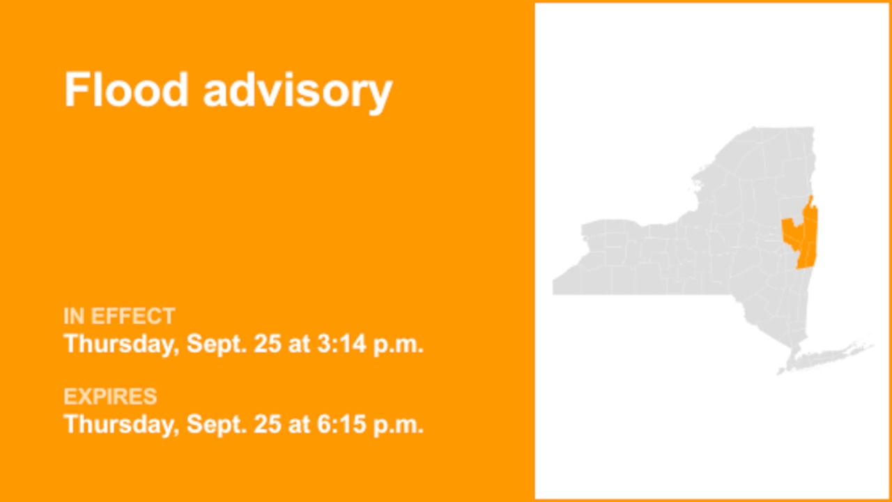 NY weather: New York under a flood advisory until Thursday evening triggered by substantial rain