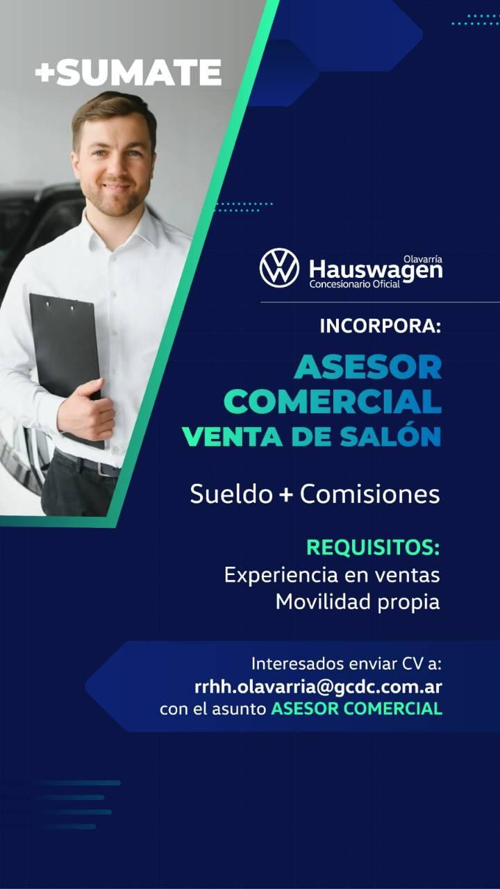 Hauswagen incorpora asesor comercial, venta de salón