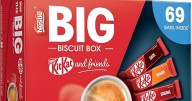 'Perfect' Nestlé giant chocolate biscuit box with 69 bars reduced to £17