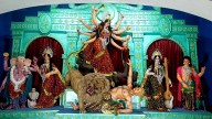 After Trump, Shehbaz Sharif, Yunus in demon avatar at Bengal Durga puja pandal