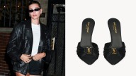 Hailey Bieber Made Saint Laurent's Babylone Mules Her Go