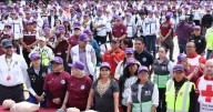 Clara Brugada lidera clase masiva de primeros auxilios y RCP con 2 mil voluntarios