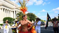Con homenaje al mapalé, Reina Michelle presidió Desfile de la Hispanidad