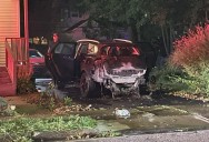 Arson suspected after flames damage three cars at Youngstown home