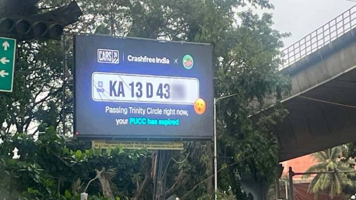Bengaluru: Digital billboard displays pending challans, lapsed PUCs in real time