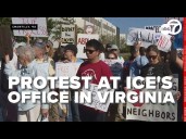 WATCH LIVE: Protest outside Immigration and Customs Enforcement office near US capital