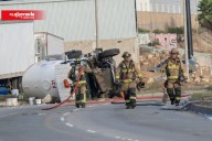 Volcadura de pipa de gas Silza deja 5 lesionados en Tijuana 