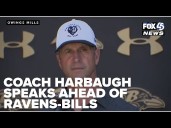 Ravens coach John Harbaugh speaks ahead of Ravens-Bills on Sunday Night Football