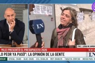 Pasaba por la calle, la paró el móvil de LN+, y lanzó todas las críticas a la crueldad de Milei en la cara de Trebucq