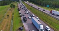 Martin County multi-vehicle crash shuts down right lane on I