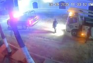 Captan a policías retirando cámaras de videovigilancia en colonia La Posada, La Paz