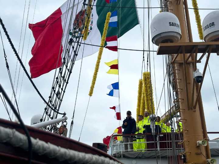 Buque Escuela Cuauhtémoc se alista para zarpar tras reparaciones en Nueva York