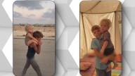El vídeo viral del niño que huía de Gaza con su hermano a cuestas tiene final feliz: ya están con su padre