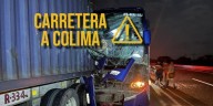 Camión de pasajeros choca con tráiler en la autopista Colima a Guadalajara