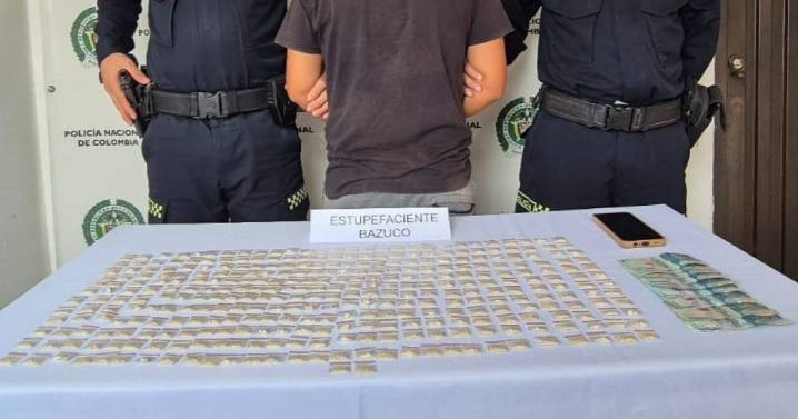 Lo capturan con 344 dosis de bazuco: Ya tiene dos investigaciones encima por el mismo delito