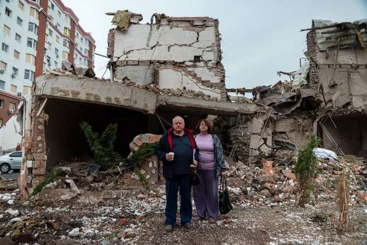 After missile strike near Kyiv, volunteers and one café owner help stitch life back together