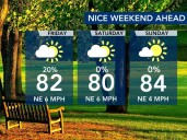 More sun and warmup to come going into the weekend, rain next week