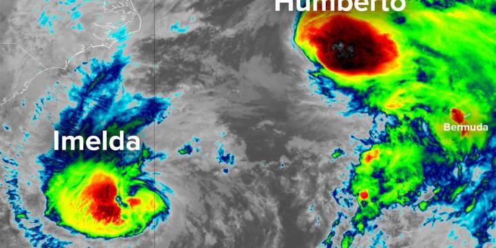 Imelda, Humberto interaction could result in rare 'sting jet' forming near Bermuda
